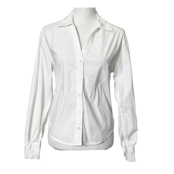 Jonathan Simkhai Skyler Button Down Women’s Size XS White Open Back Tie Shirt - Picture 3 of 8